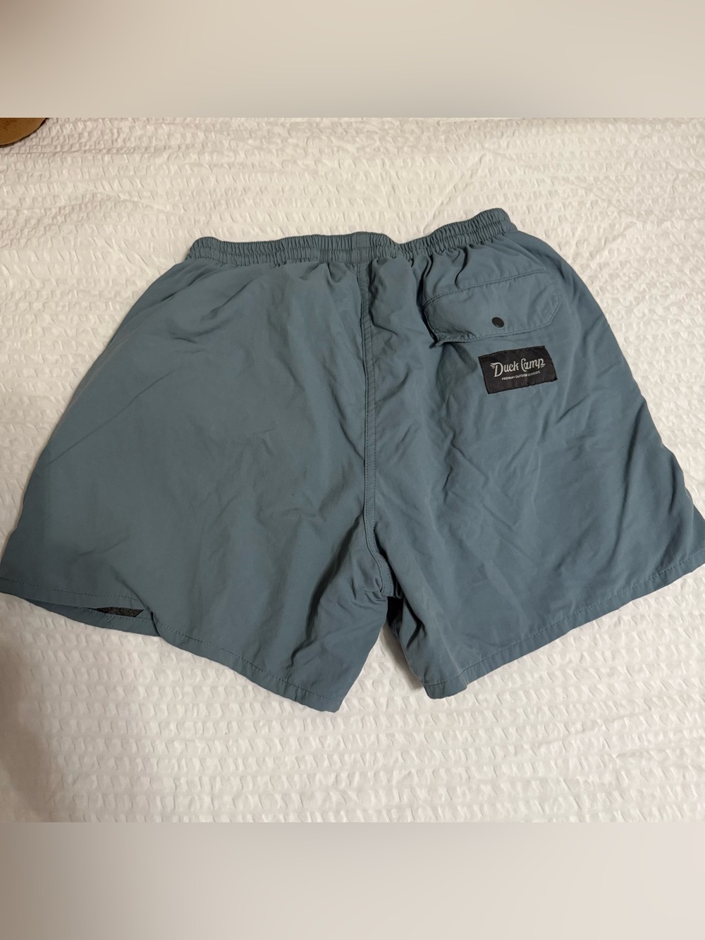 Duck Camp Men's Casual Elastic Waist 5” Shorts - Slate Blue (2 pairs) - Picture 2 of 3